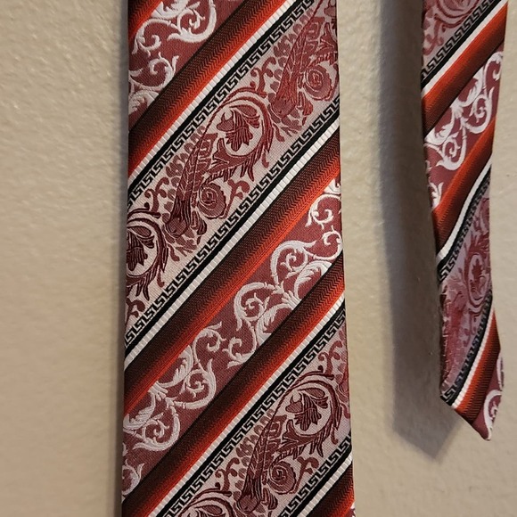 Sparks by John Sparks red tie polyester great mixed patterns in stripes work - Picture 4 of 9